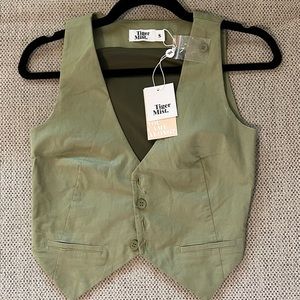 Tiger Mist Green Cropped Vest